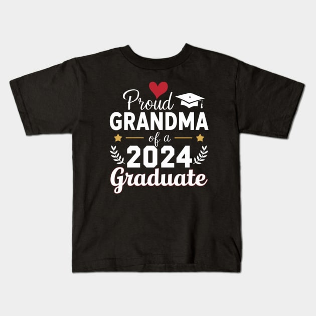 proud grandma graduate class of 2024 funny senior Kids T-Shirt by Uniqueify